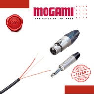 MOGAMI 2552 flexible 26awg mic cable 5mm with neutrik xlr female nc3fxx to np2x mono jack 6.3mm