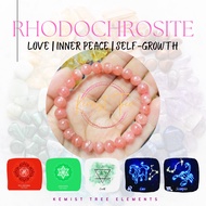 RHODOCHROSITE NATURAL CRYSTAL GEM STONE BRACELET ACCESSORIES