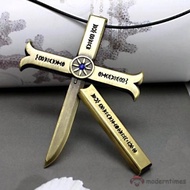 ♡MT♡  Jewelry Anime One Piece Dracule Mihawk Cross Necklace