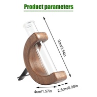 Tabung Kaca Tempat Bunga Kering Wooden Holder Dried Flower Pajangan Dekorasi Dashboard AC Mobil