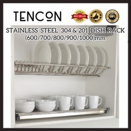304 &amp; 201 WITH 2 Tier  STAINLESS STEEL DISH RACK  RANGE 600MM~1000MM CARCASE  KITCHEN CABINET DISH RACK