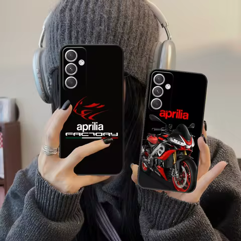 A-Aprilia Mobile Phone Case for Samsung Galaxy S25 S24 S23 S22 S21 S20 S10 S9 Plus FE Ultra Lite Bla