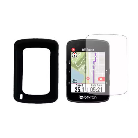 Silicone Soft Edge Shell Protective Case Screen Protector Film Cover For Bryton Rider 650/550 R650 R