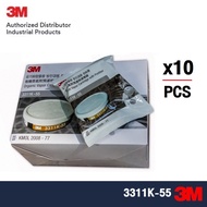 3M (10ชิ้น) ตลับกรองไอระเหย 3311K-55 ORGANIC VAPORCATRIDGE WITH PRE FILTER 55cc