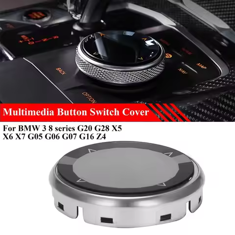 Car Crystal Multimedia Button Knob Cover Sticker Trim for BMW 3 8 Series G20 G28 X5 X6 X7 G05 G06 G0