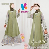 KIARA #2 Maxi Dress Gamis Abaya Anak Perempuan Remaja Taggung Umur 9 - 13 Tahun Cey Milova Printed m