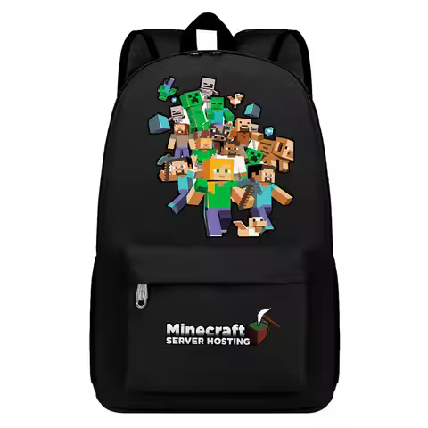 Minecraft Enderman Print Backpack Large Capacity Lightweight Trendy Casual Daily Outdoor Travel For 
