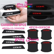 8PCS CIVIC CAR HANDLE STICKER HONDA CIVIC CAR DOOR HANDLE PROTECTIVE STICKER