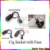 SOCKET LIGHTER Female 12V-24V Car Cigar Cigarette Lighter Socket Plug Connector High Quality 2A