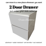 Laci Dalam untuk Konkrit Tabletop /Slab Tabletop Deep Drawer /Aluminium Deep Drawer /Concrete Slab D