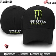 หมวกแก๊ปเต็มใบ หมวกแก๊ป ผู้ชาย Monster Energy Cap ผ้ายืดหยุ่นสูง แบบไม่มีที่ปรับ แบบเป็นไซด์ ขนาด 56