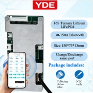 YDE 16S 48V ลิเธียม/ลิเธียมเหล็กฟอสเฟตตัวจัดการแบตเตอรี่16S 48V 30A-150A BMS อัจฉริยะต่อเนื่องในตัว
