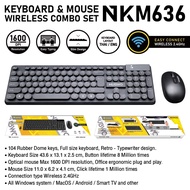 Nubwo NKM-631 & NKM-636 Keyboard & Mouse ไร้สาย Wireless แป้นพิมพ์ไร้สาย คีย์บอร์ดและเมาส์ไร้สาย ประ