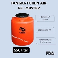 tandon toren tangki air plastik PE non-SNI merek lobster 550 500 liter LO55 terdekat termurah kualit