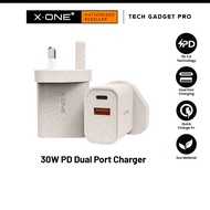 X.One 30W Eco Charger PD Power Delivery 3.0 Quick Charge 4.0+ Dual Port USB Type C Fast Charging Tra