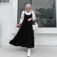 Miami Overall Set 2in1 / gamis remaja terbaru 2021 kekinian / baju cewek model sekarang / baju kekinian remaja ootd berhijab / baju ootd ala selebgram / gamis murah meriah promo cuci gudang remaja / COD / Best Seller