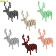 SEVENON Elk Cup Mat, Animal-Themed Detachable Elk Coaster, Drinks Placemat Table Protection Creative