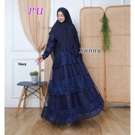 [Ready] Lunny Syari Dress Gaun Pesta Mewah Muslimah Kondangan Wisuda