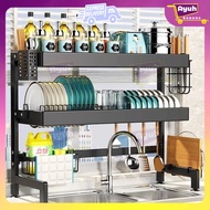 Msborong- Rak Pinggan Sinki Stainless Steel Dish Rack Rak Dapur Rak Sink Rack Kitchen Dish Drainer R