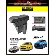 Perodua Myvi Old / Myvi Lagi Best / Myvi Icon 2005 - 2017 HC-13 Comfort Adjustable ArmRest - 3 USB P