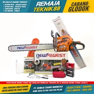 MESIN PEMOTONG KAYU / CHAINSAW NEW WEST NW 788 BAR 26" + RANTAI OREGON / GERGAJI BENSIN