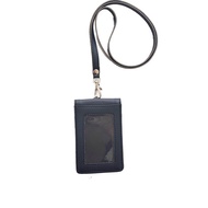 isvanna [GROSIR DOMPET] LANYARD ID CARD HOLDER NAME TAG KULIT DUA SISI BOLAK BALIK MIKA KANCING DOMP