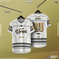 ADULT PLUS SIZE) UNIQUE NATION 2025 EDITION GOLD DESIGN V-NECK PLUS MICROFIBER MATERIAL PRINTED SHOR