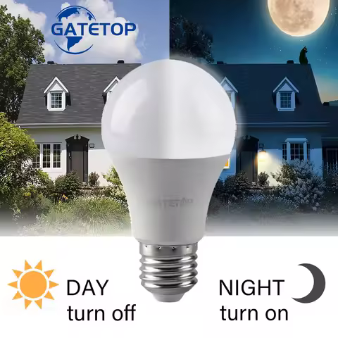 Sensor Outdoor Light LED Dusk To Dawn Bulb 10W E27 B22 AC 220V Day Night Light Auto ON/OFF LED Smar