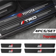 4pcs Toyota TRD Avanza RUSH Innova Wigo Fortuner YARIS GR Carbon Fiber Car Door Sticker Protector Au