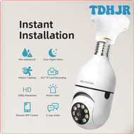 TDHJR Gloeilamp Beveiligingscamera, 2.4 Ghz Wifi 1080P ในร่ม Buitencamera สำหรับทารก/Ouder/huisdier,