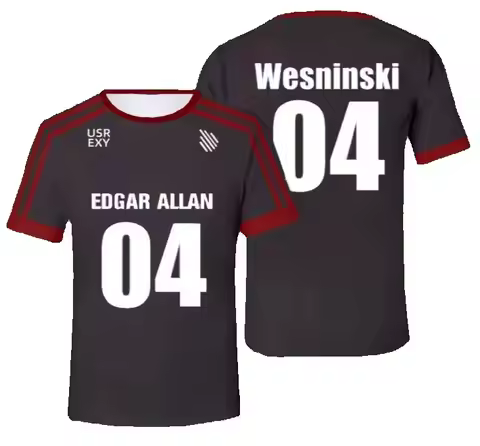 2025 New The Foxhole Court Edgar Allan Ravens Lacrosse Jersey Cosplay MORIYAMA KNOX T-shirt 3D for M