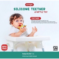 IQ Angel Silicone Teether & Rattle - Baby Teether Toy