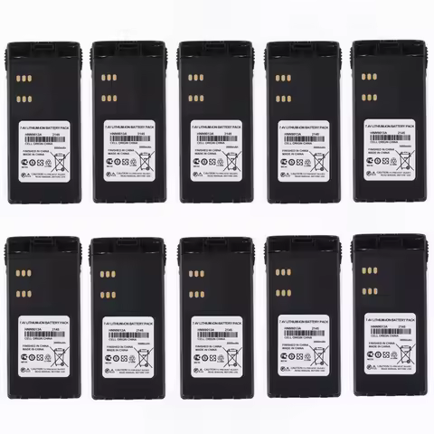 10Units 7.4V 3000mAh Lithium-Ion Battery for Motorola GP Series Radios GP328 GP338 PTX760 for HNN901