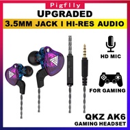 QKZ AK6 In Ear Earphone Gaming Earphone Portable In-Ear Stereo Bass  with Microphone Pigflly