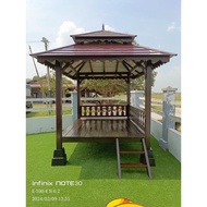 GAZEBO PONDOK KAYU BUATAN TANGAN