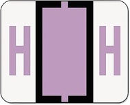 Smead - Color Code Labels, "H", 1-1/4"x1", 500/RL, Lavender, Sold as 1 Roll, SMD67078