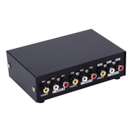 2/4 Way AV Signal Composite RCA AV Swithcer Splier 2X1 4X1 Audio Video Selector Switch for STB DVD Player HDTV VCD Conve
