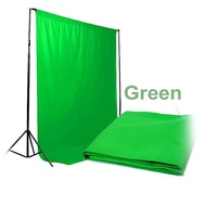 Studio Green Screen Muslin Cotton Fabric Green Color Background Backdrop for Videography Photography