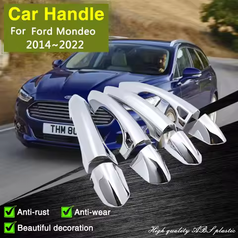 Fit for Ford Mondeo Fusion 4 MK4 CD391 2014~2022 Luxurious Chrome Smart Door Handle Cover Trim Car A