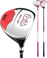 Golf Club Wood Driver Kids 1# Golf Clubs Wooden Rod Fairway Woods Junior Golf Putters (Black,9-12Y)