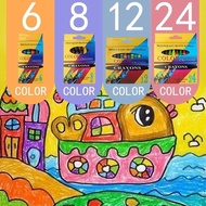 Generic Crayon Set for Kids - 6, 8, 12, or 24 Colors - School Supplies and Art Drawing Pens