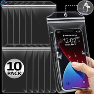 10Pcs Phone Waterproof Pouch - Touchable Screen, Anti-dust - Thickened Zipper Pouch Bag - for Swimmi