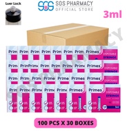 Aros/Primes Disposable Syringe Luer Lock 3ml (100Pcs x 30 Boxes) 1 Carton
