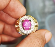 Batu Permata Red Ruby Star Burma Super mewah termurah HQ