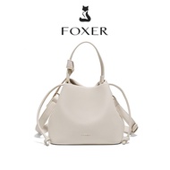 Foxer sling bag for women top handle handbag PU leather bag bucket bag with adjustable shoulder stra