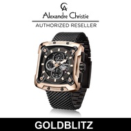 Alexandre Christie AC-3030MCBBRBA Black Rose Gold Men's Chronograph Watch