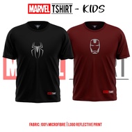 Baju budak | Tshirt kanak-kanak | Spider man / Iron man | Tshirt microfiber | Printing reflective | 