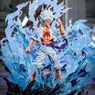 30cm Top Luffy Gear 5 Nika Model JT Workshop Giant Lightning Storm Effect - Pirate Sun God Luffy Sta