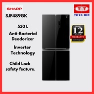 Sharp 489GK Black / 489GW White Multi Door Inverter Fridge Refrigerator