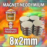 Neodymium MAGNET SUPER STRONG Coin 8x2mm - 8x2mm
